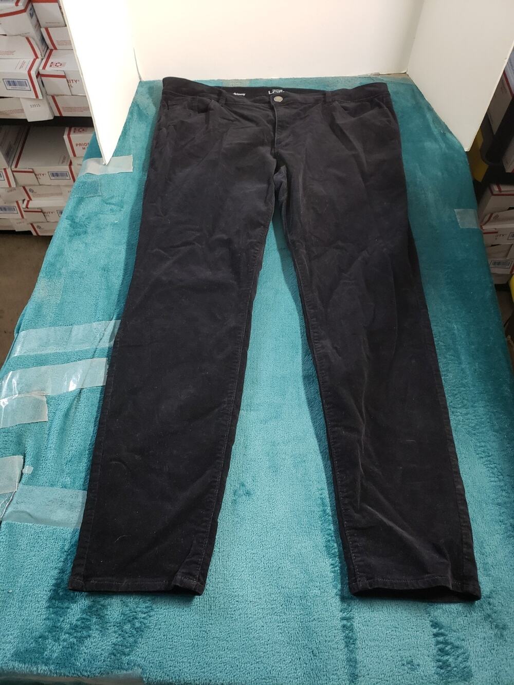 Loft Jeans Size 16 Womens Black Pants Corduroy Ladies Mid Rise Modern Skinny